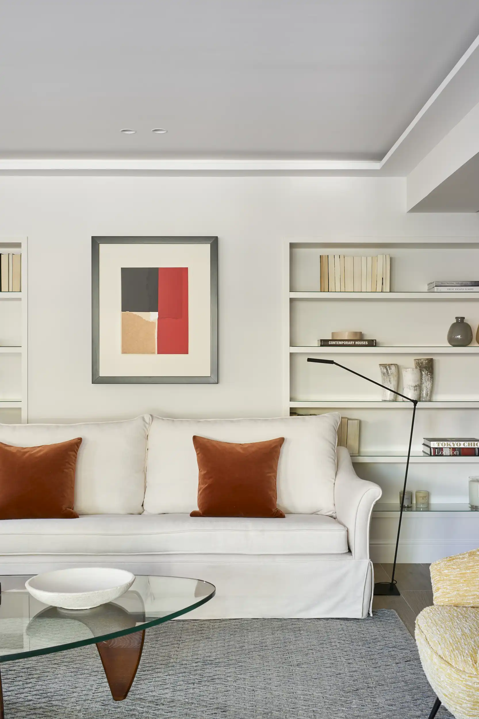 Salón Proyecto Casa BS realizado por Estudio Ollero